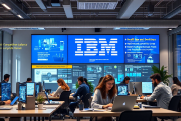 Imagen que ilustra las oportunidades de empleo y beneficios en IBM en el sector de tecnologías de la información.