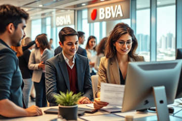 Proceso de candidatura a empleo en BBVA en España.