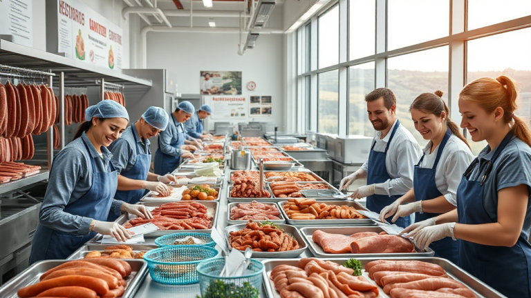 Imagen que representa las oportunidades de empleo y beneficios en Campofrío, empresa líder en el sector alimentario.