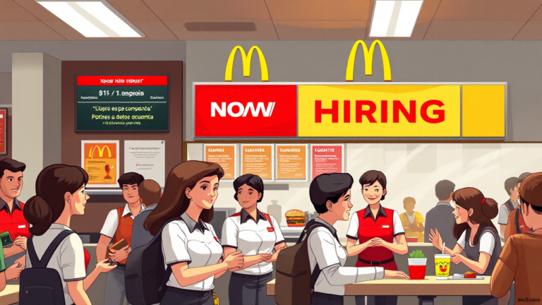 Imagen destacada sobre oportunidades laborales en McDonald's y sus beneficios para empleados.