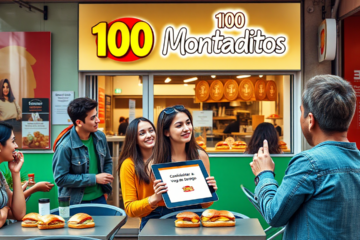 Candidatura para empleo en 100 Montaditos en un ambiente fast food.