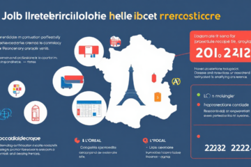 Infografía sobre oportunidades de empleo en las empresas más influyentes de Francia, incluyendo sectores en crecimiento y empresas líderes.